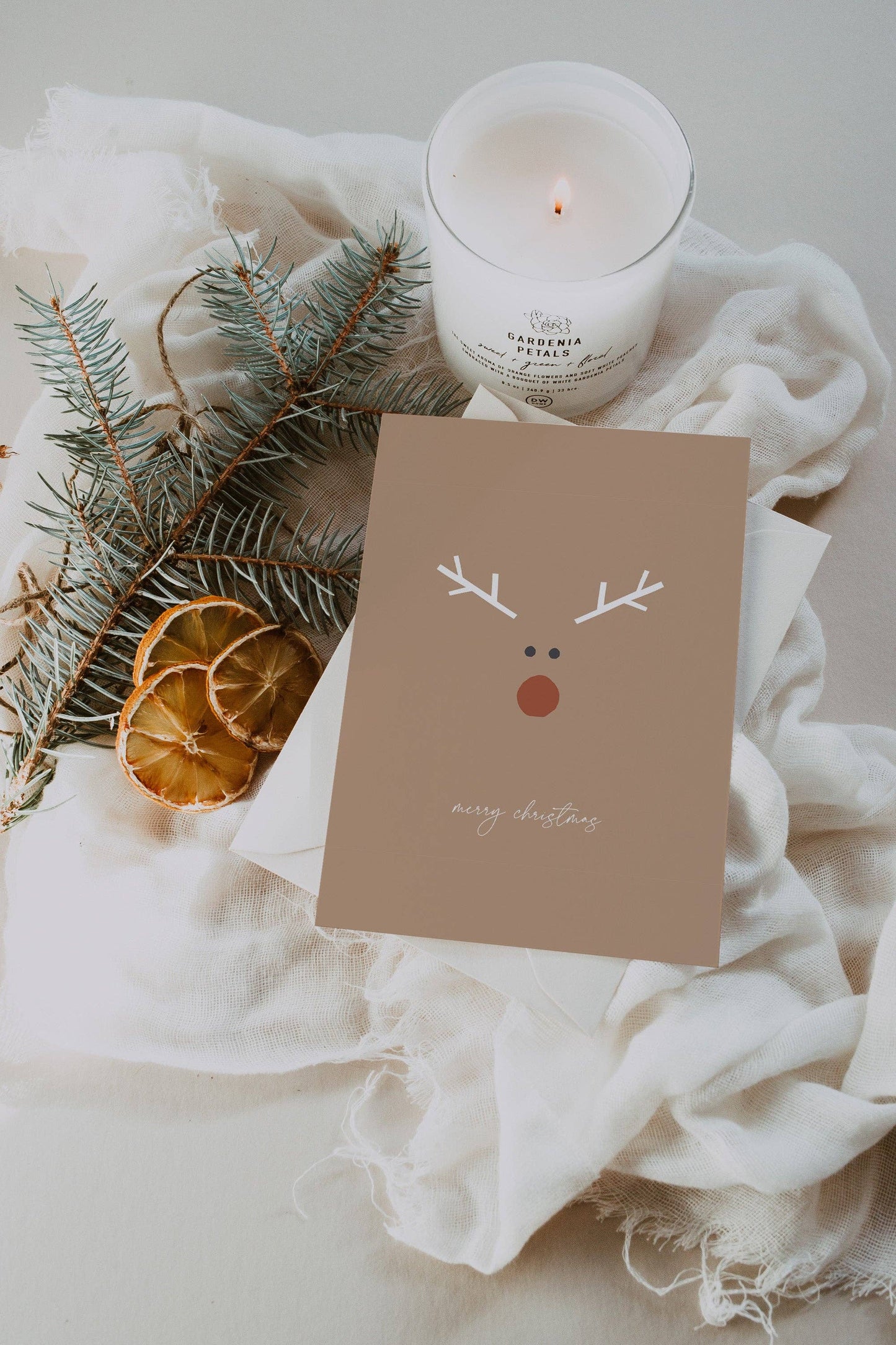 “Rudolph Reindeer Merry Christmas” Greeting Card