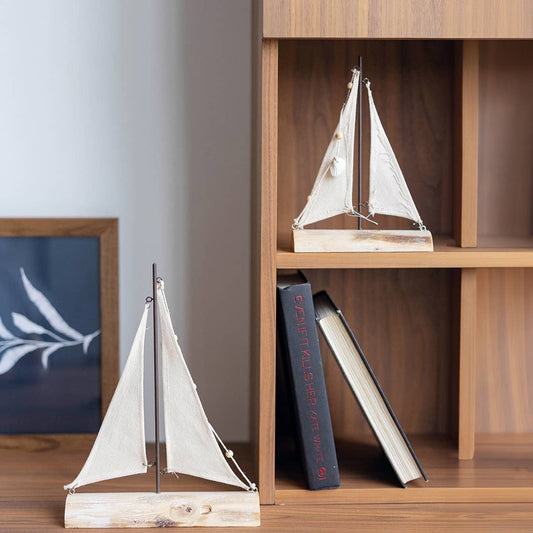Wooden Sailboats, Set of 2