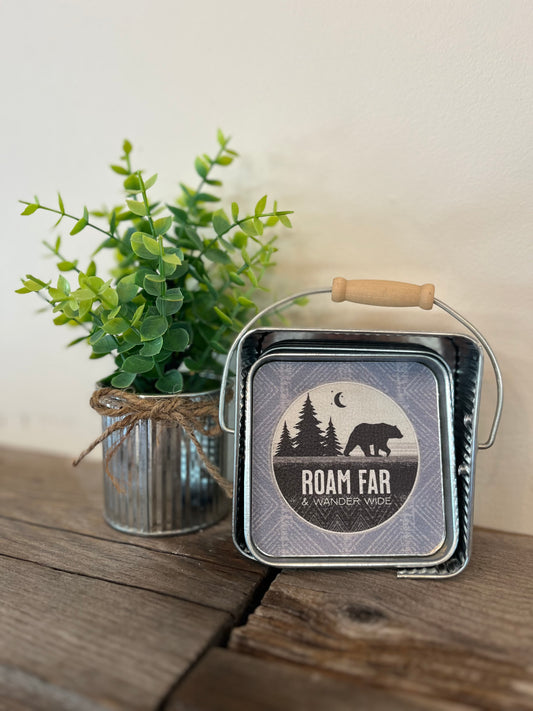 Coaster Set with Holder