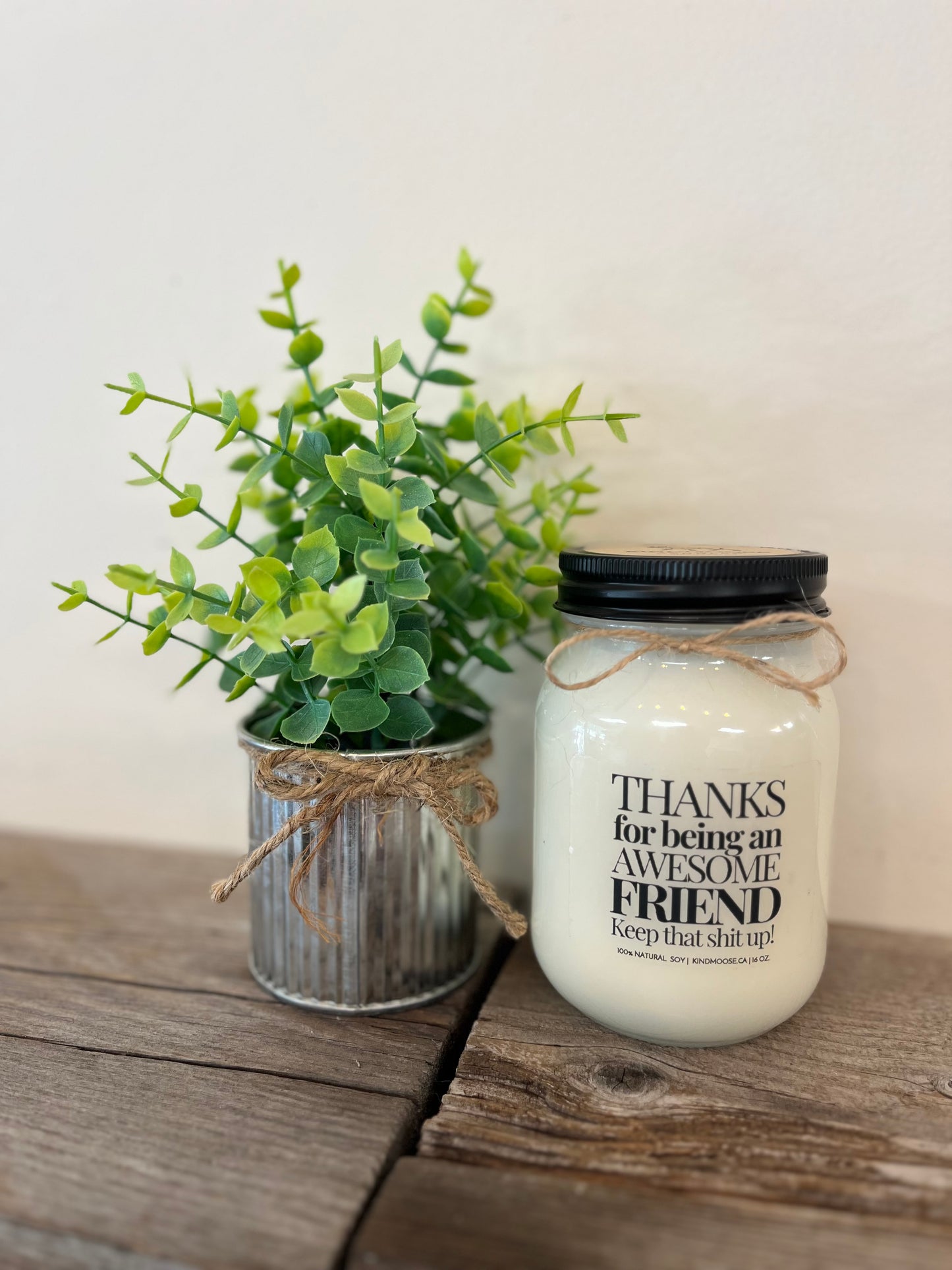 “Thanks for being an awesome friend” 100% Soy Wax Candle”