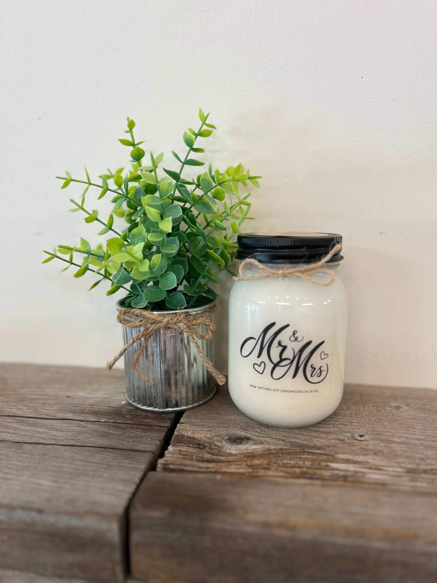 “Mr. & Mrs.” 100 % Soy Wax Candle