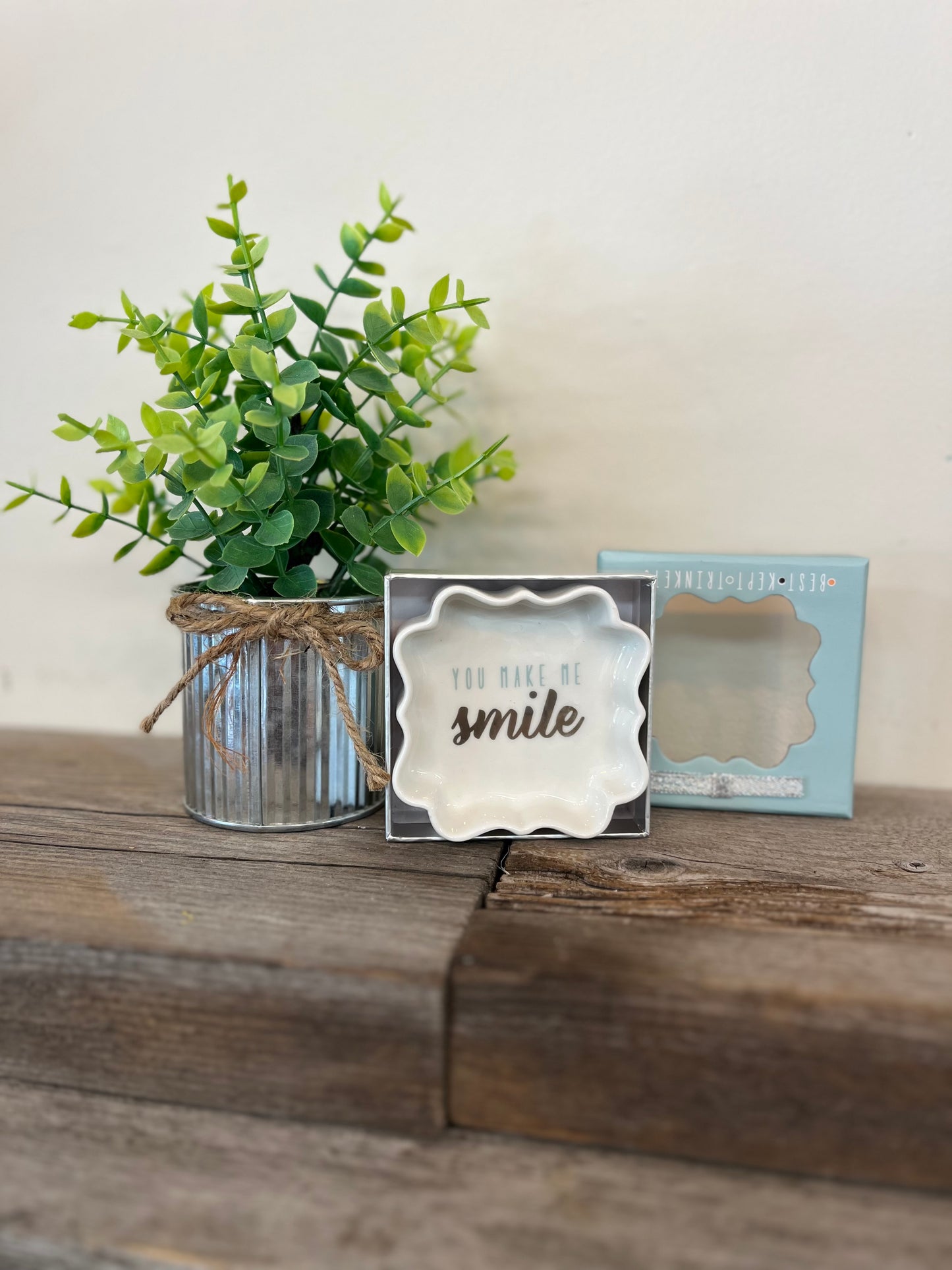 “You make me smile” Trinket Dish
