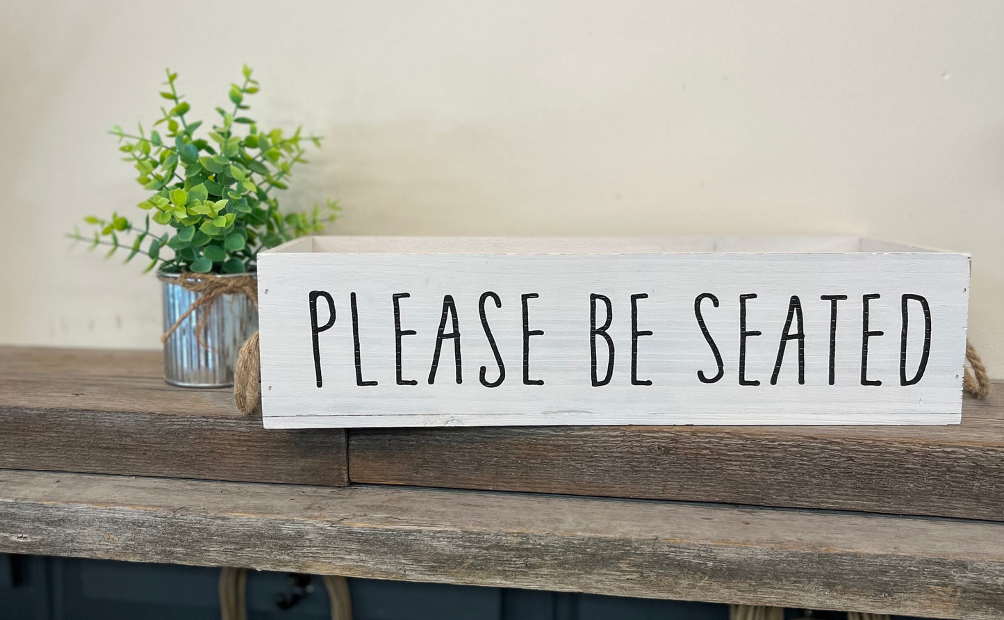 “Please be Seated” Bathroom Caddy