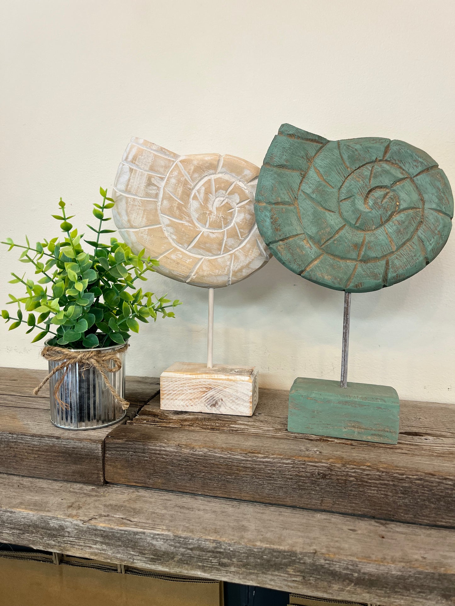 Wood Shells on stand