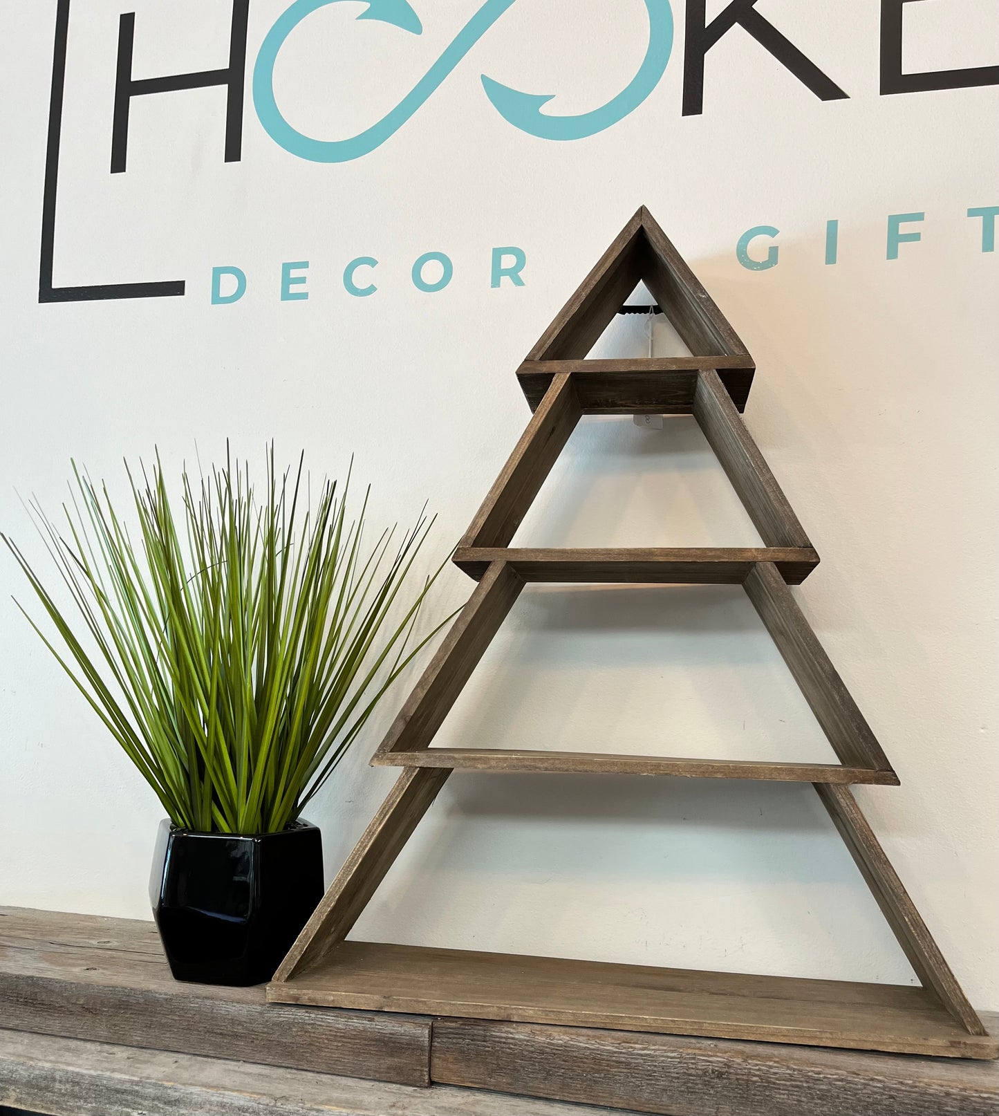 Wooden Christmas Tree Shelf