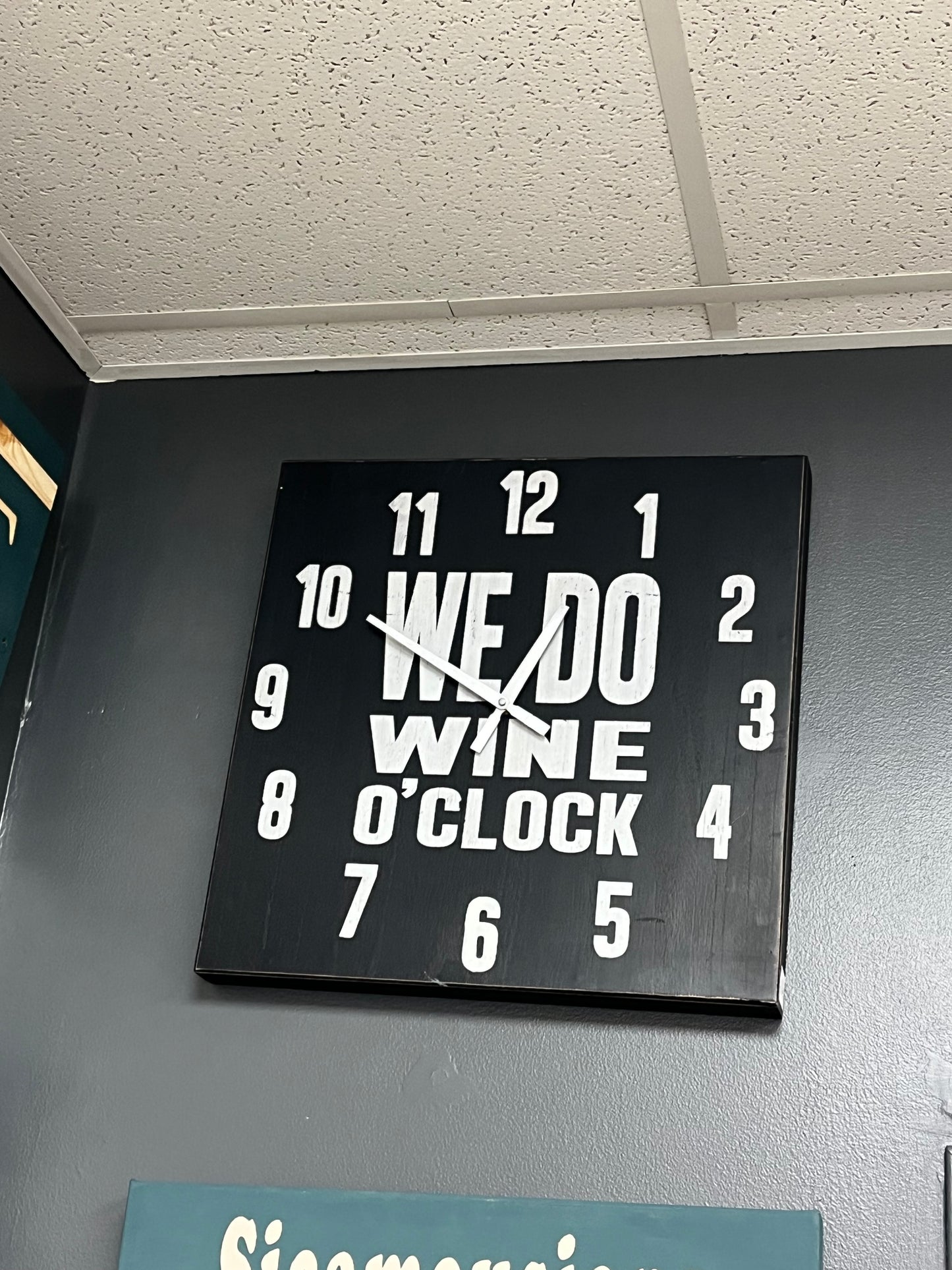"We Do Wine O’Clock" Wood Wall Clock