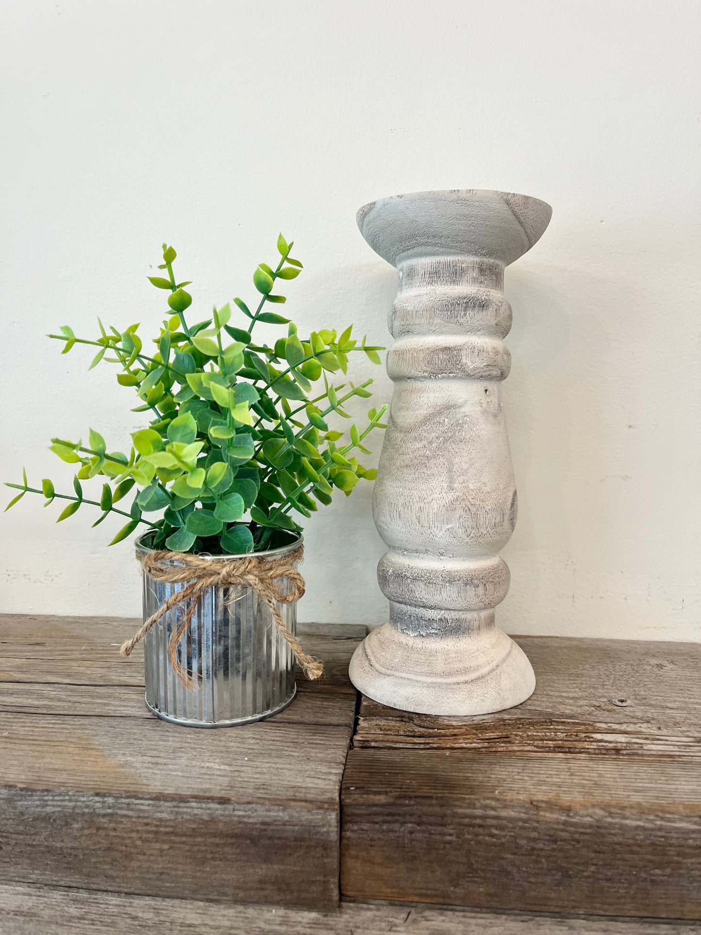 Wooden Candle Holder 9”