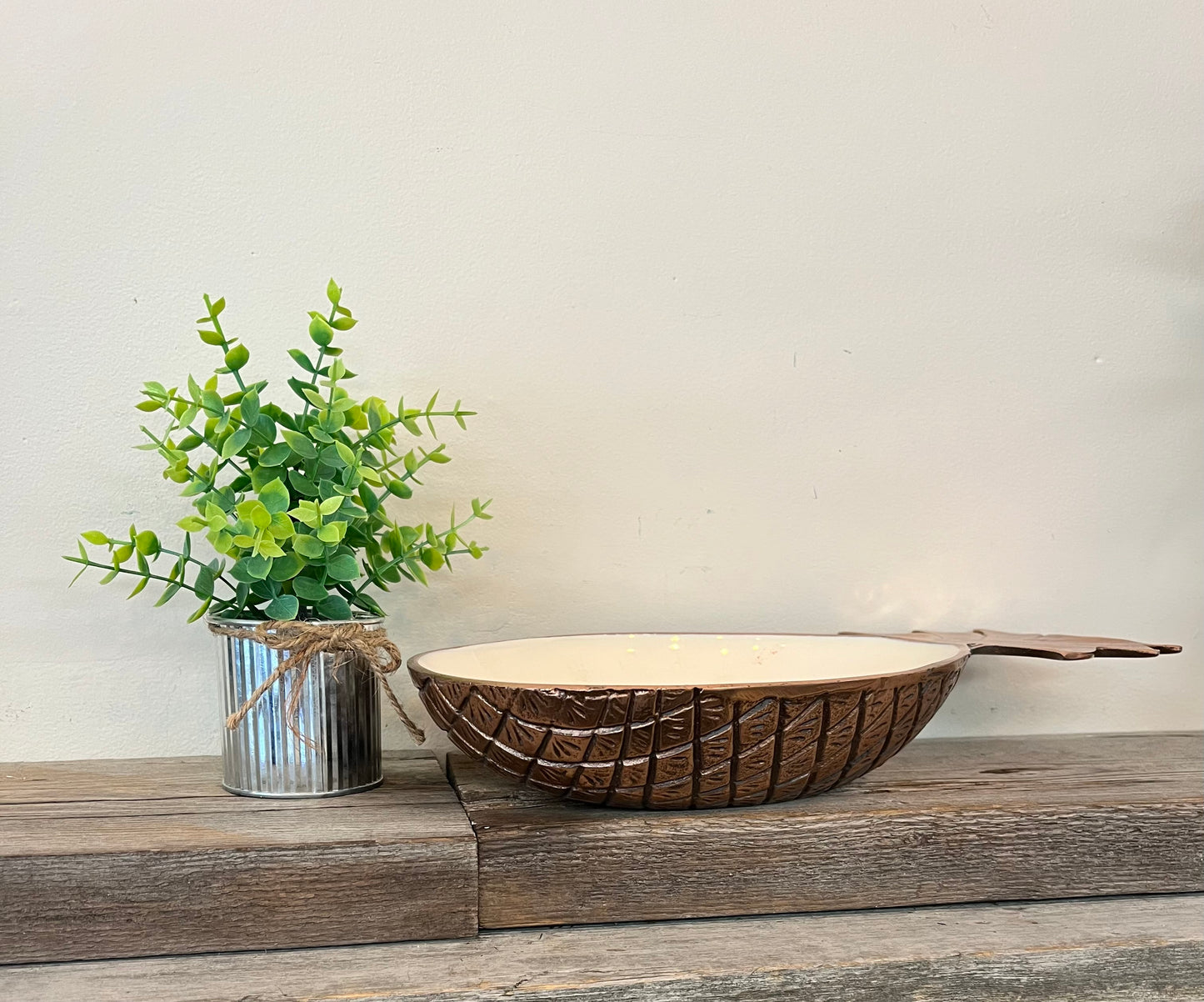Pineapple Ceramic Dish Large)