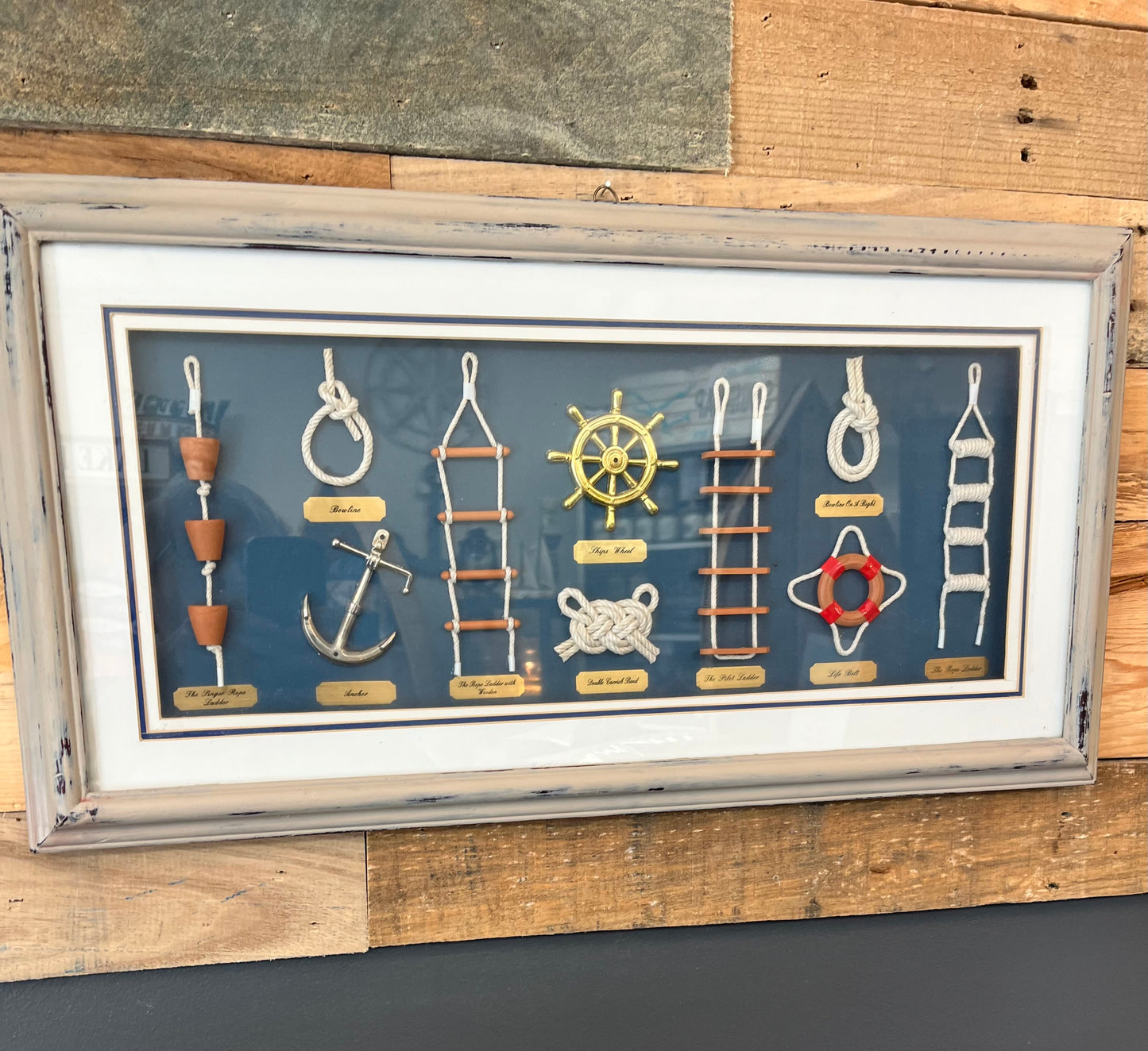 Nautical Themed Hanging Framed Sign