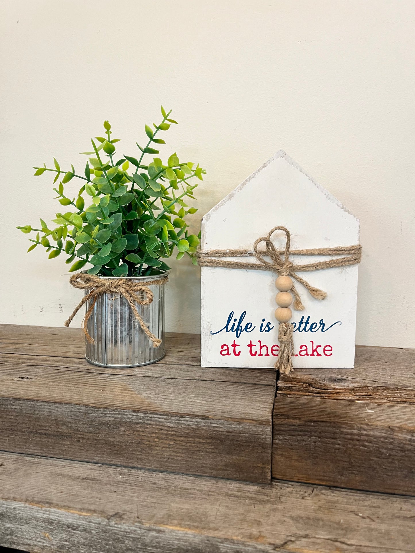 "Life is better at the Lake”Block Sign