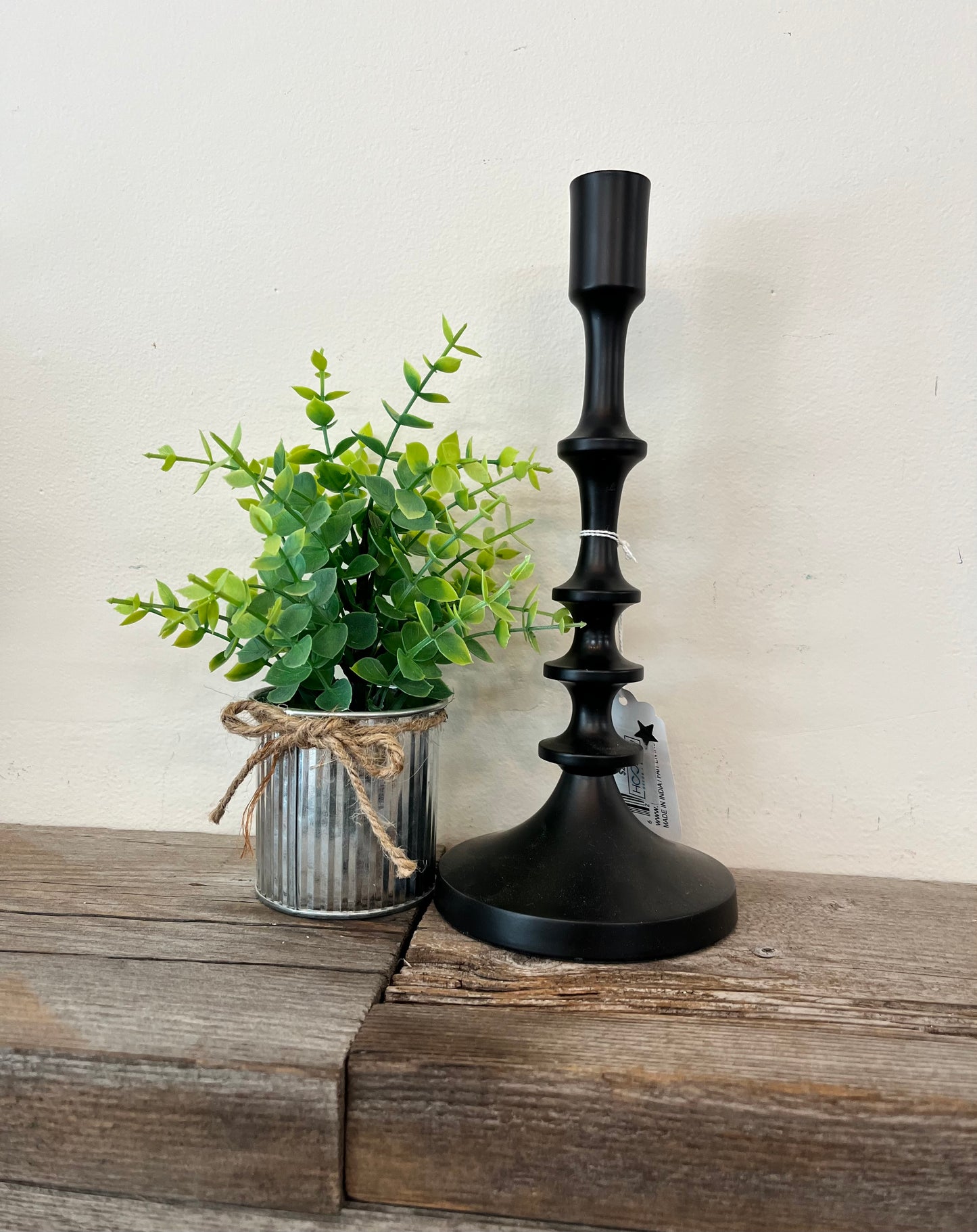 Black Candle Holder 10.5”