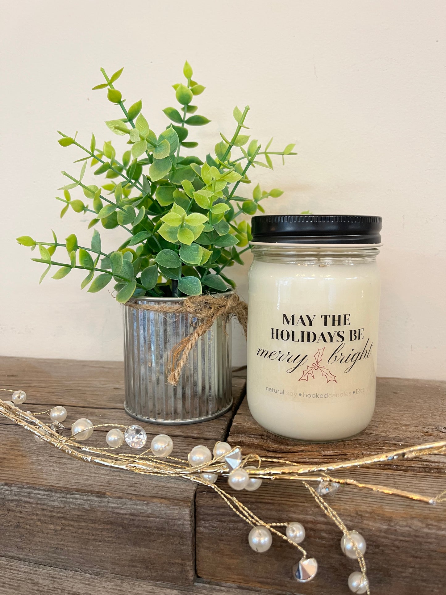 "May the Holidays" 100% Natural Soy Candle