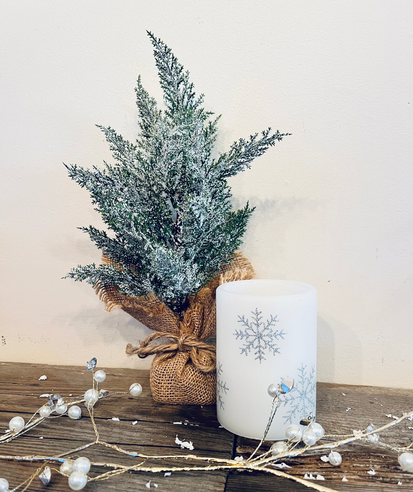 “Snowflake” LED Candle 4”
