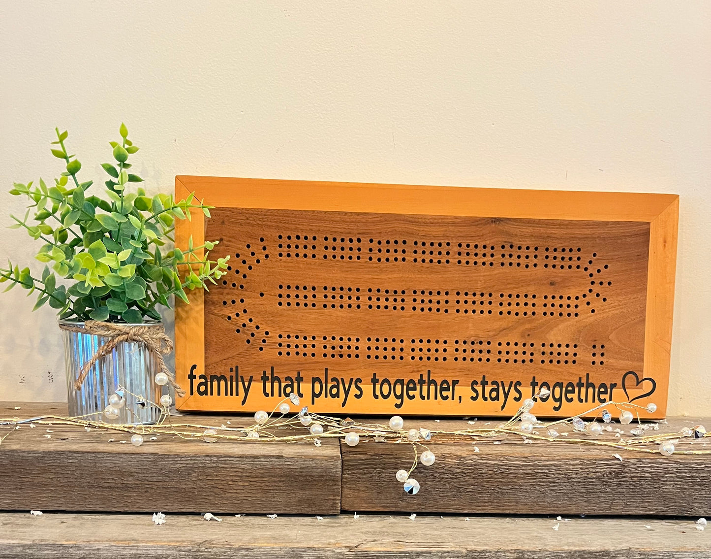 Custom Handcrafted Cribbage Board