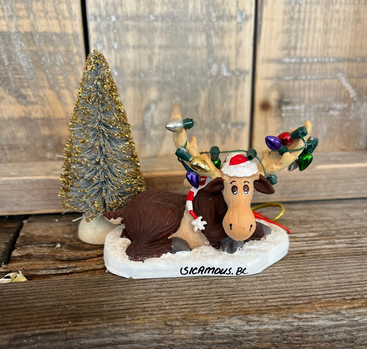 “Moose” on Snow Ornament