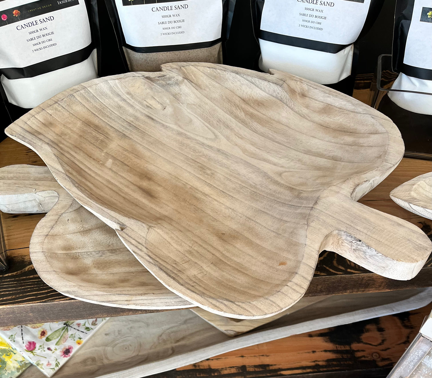 Wooden Leaf Platter