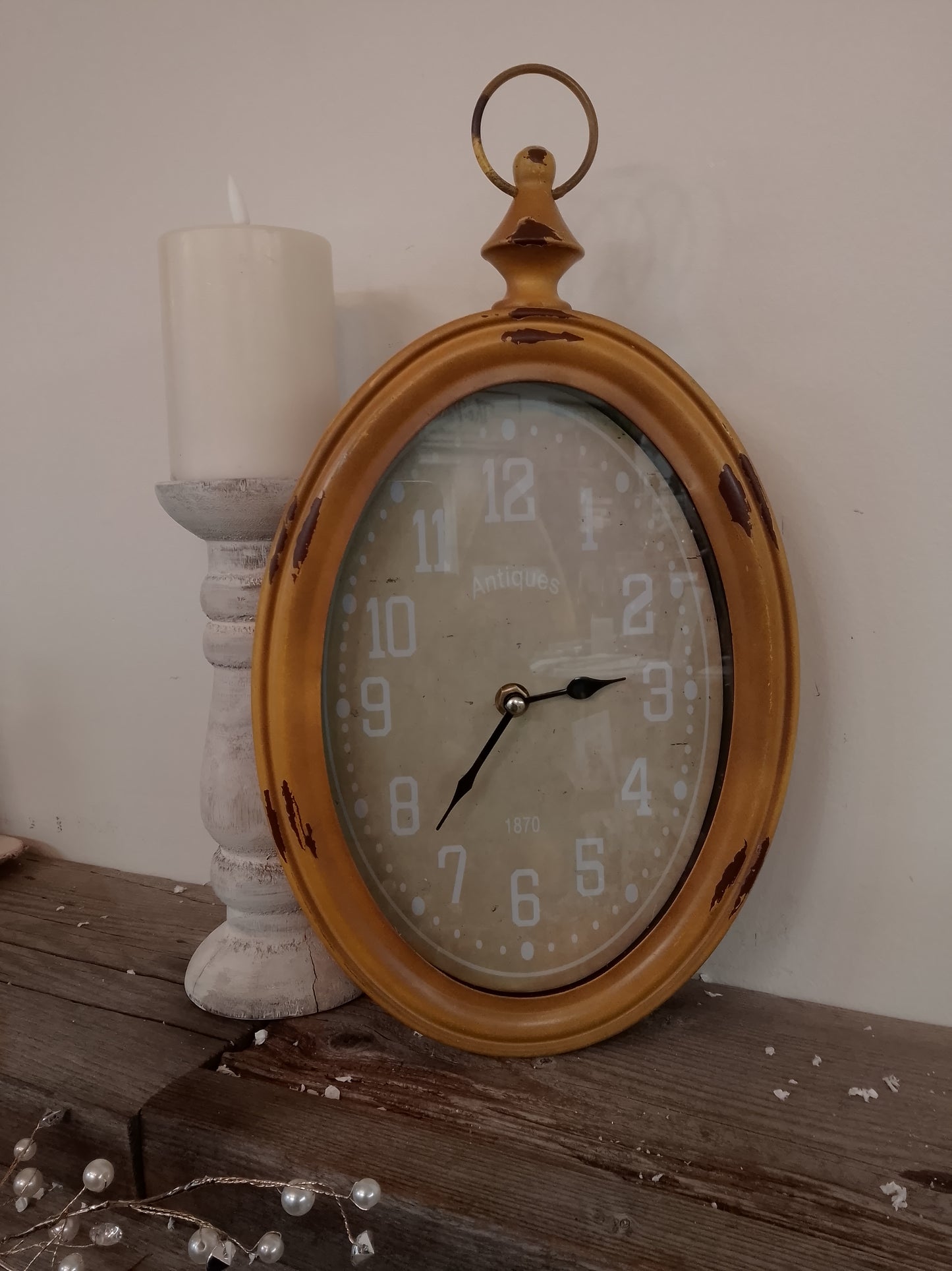 Antique Wall Clock (Yellow)