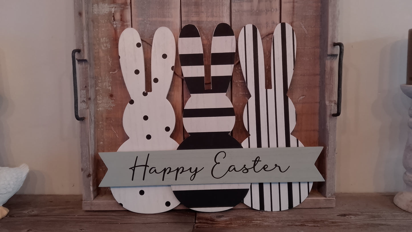 Happy Easter bunny sign