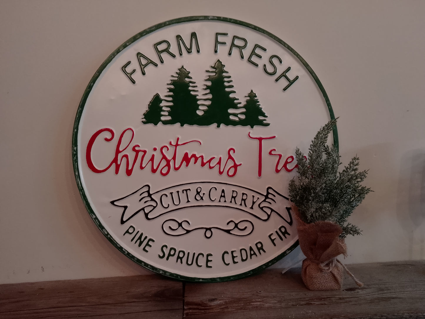 Farm Fresh Christmas Tree sign