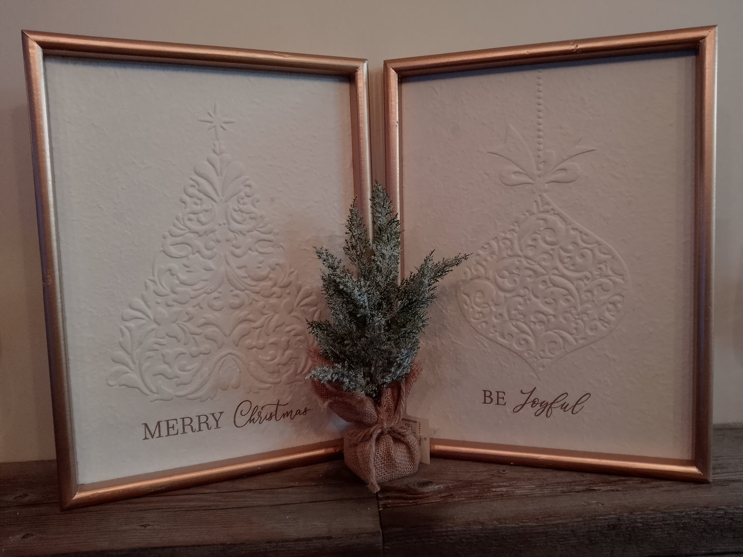 Gold Framed Christmas Artwork