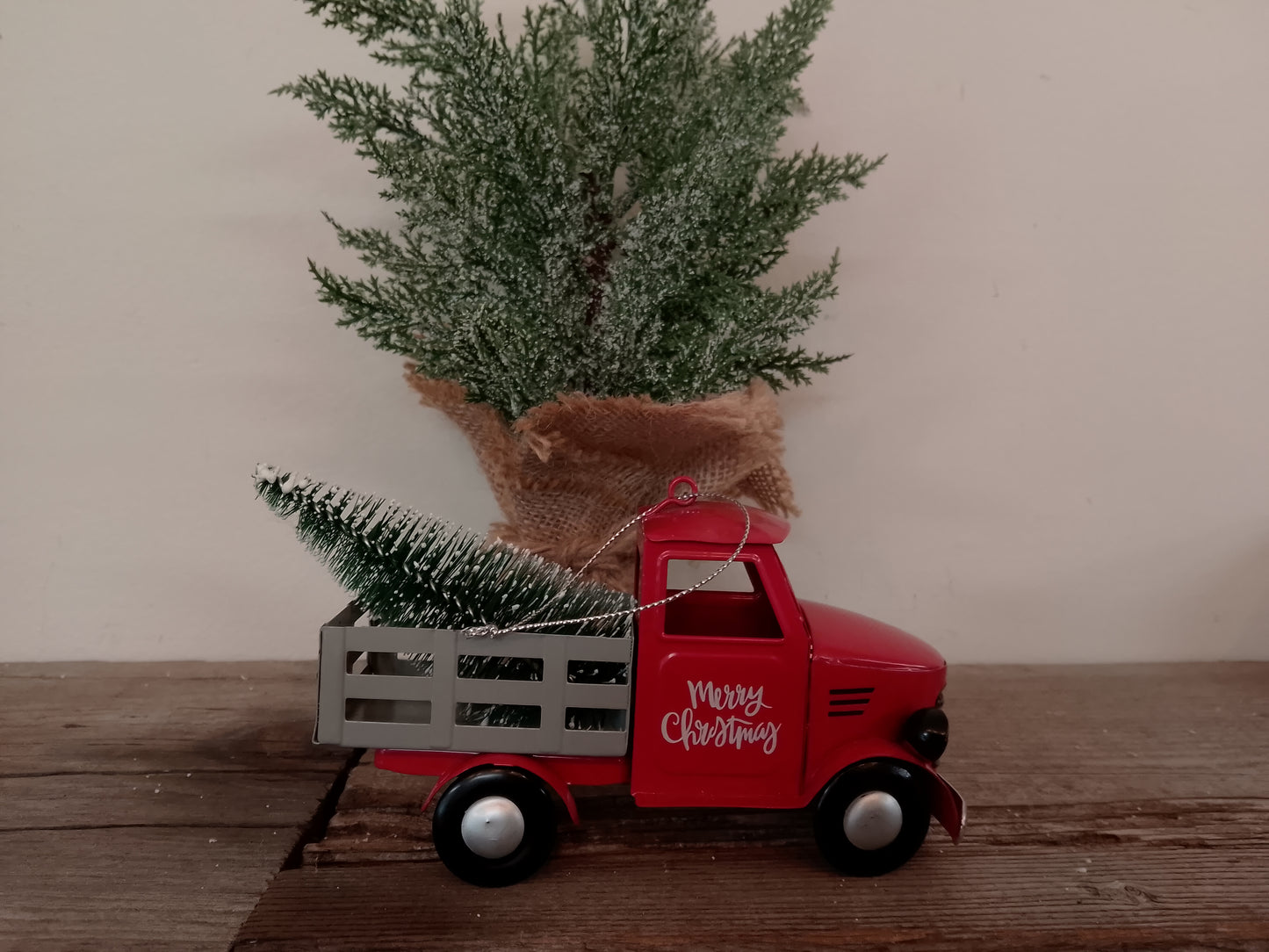 "Merry Christmas" Red Truck Christmas Ornament
