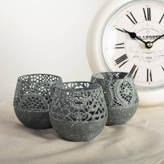 Metal Pot Lanterns, Set of 3