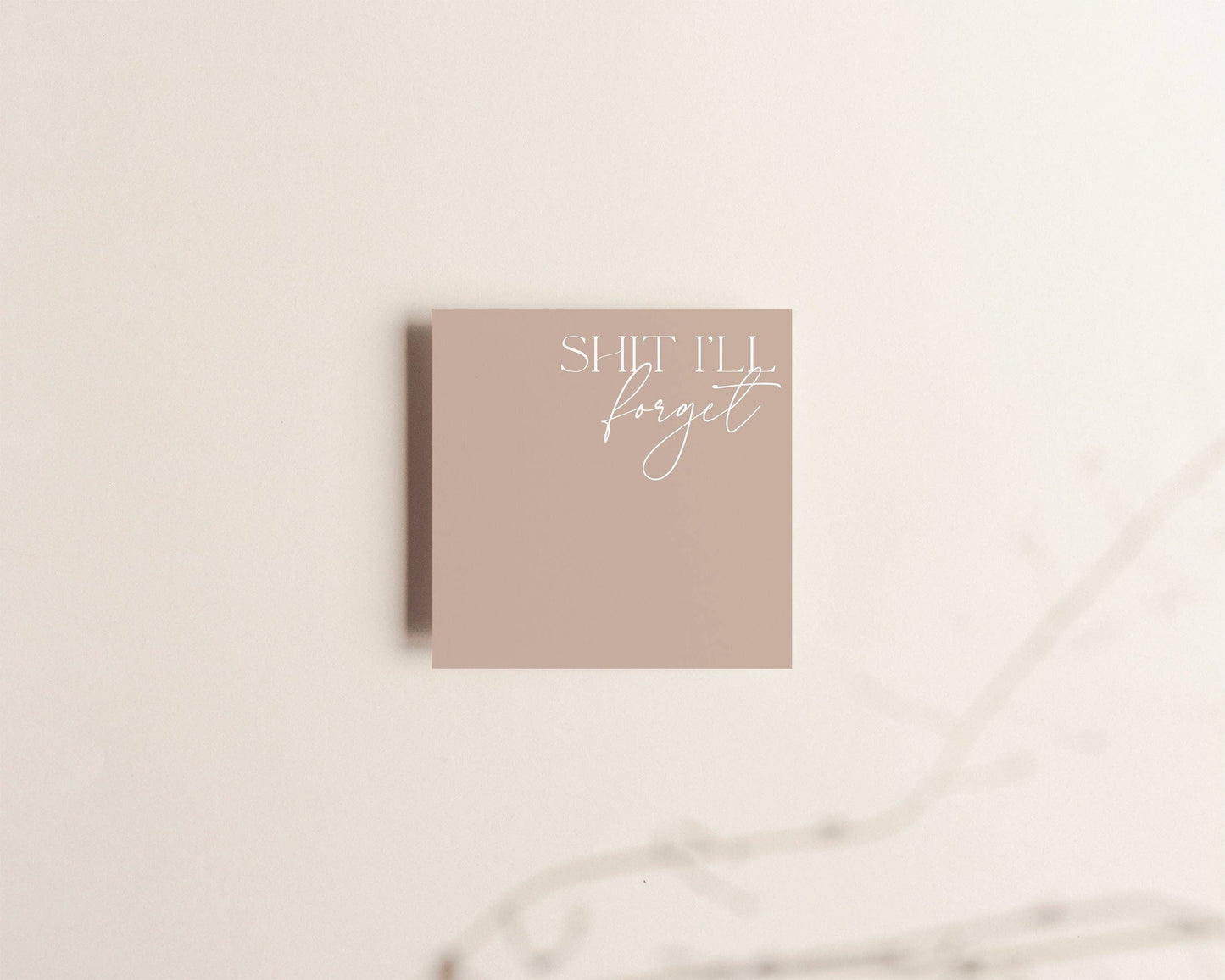 “Shit I'll Forget” Sticky Notes