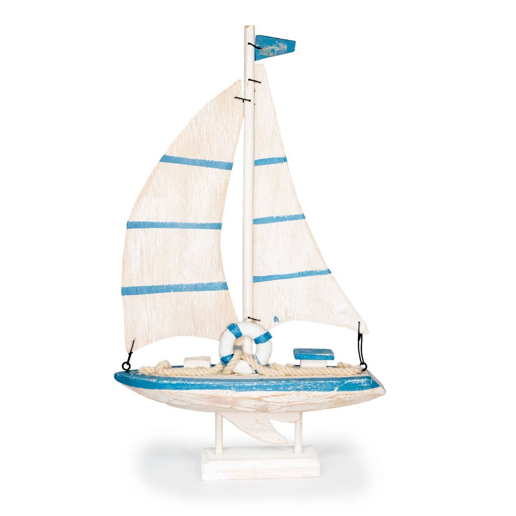 Wooden Sailboat Nautical Decoration