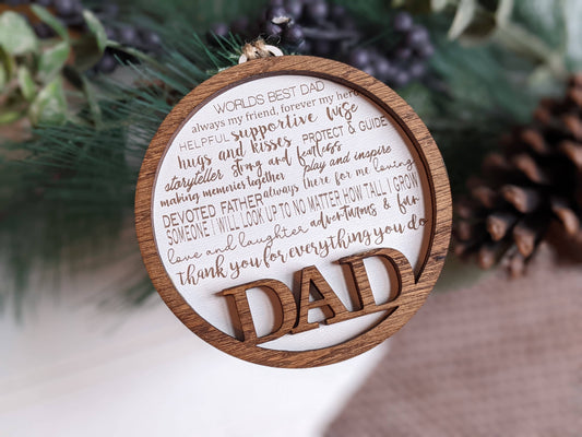 “World’s Best Dad” Ornament