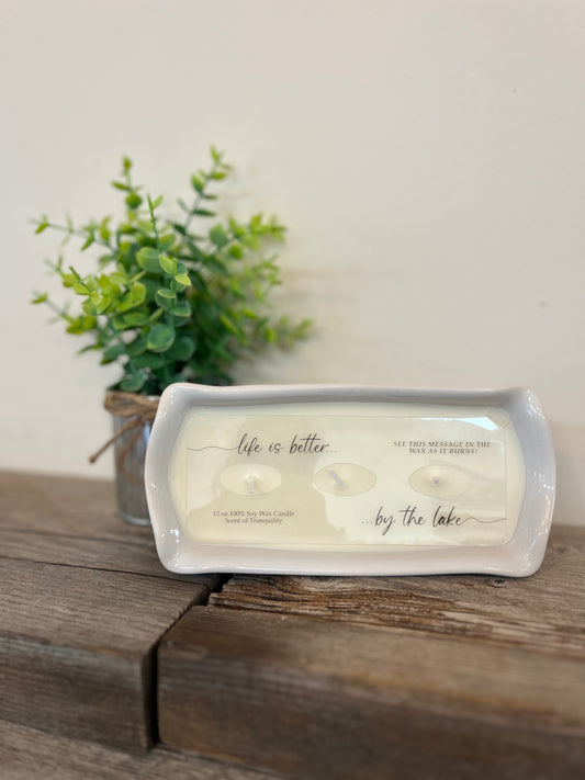 “The Lake” 100% Soy Wax Reveal Candle