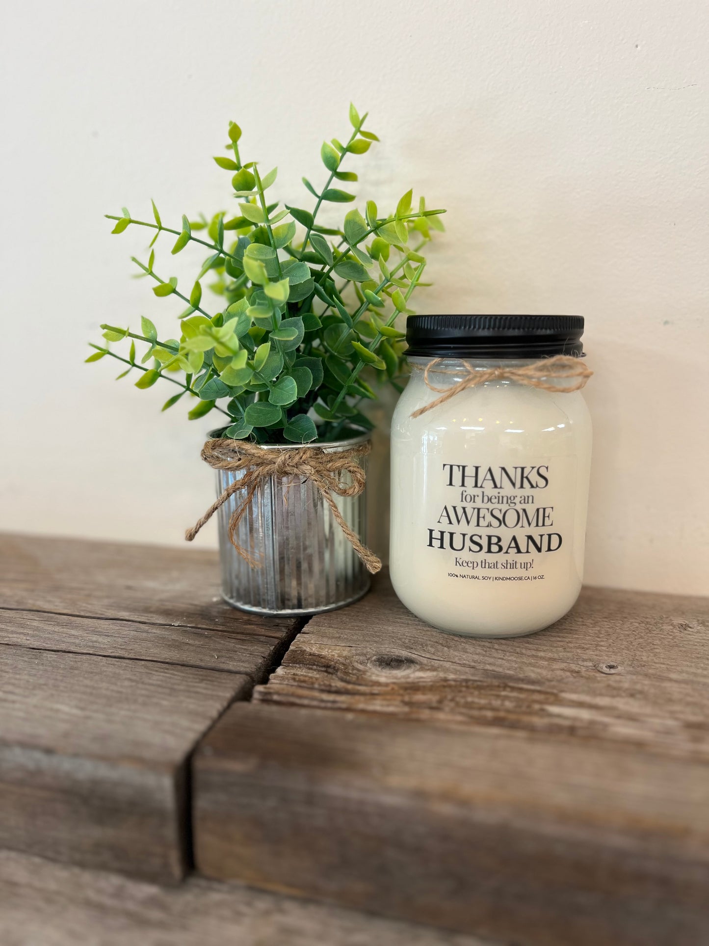 “Thanks for being an awesome husband” 100% Soy Wax Candle