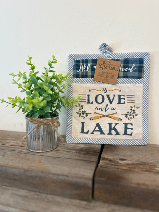 “All you need is Love and a Lake” Pocket Mitt
