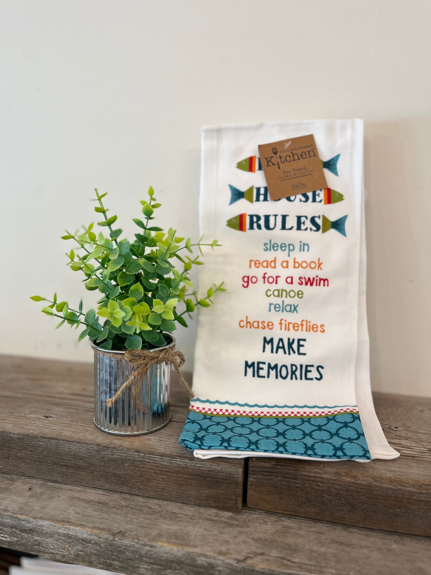 “Lake House Rules” Dual Purpose Kitchen Towel