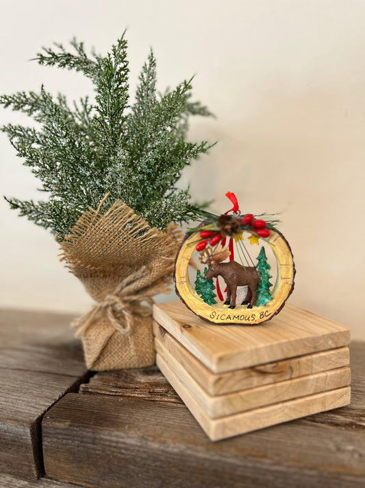 “Moose in Wreath” Ornament