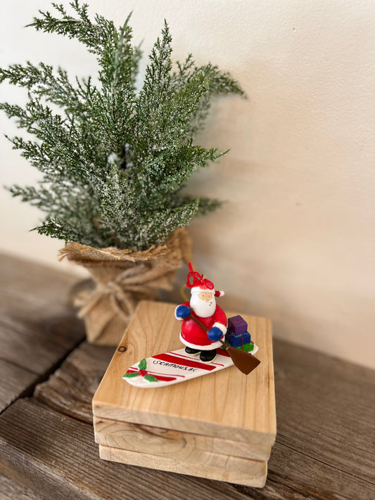 “Paddleboard” Santa Ornament