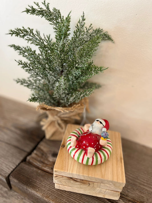 “Tubing” Santa Ornament