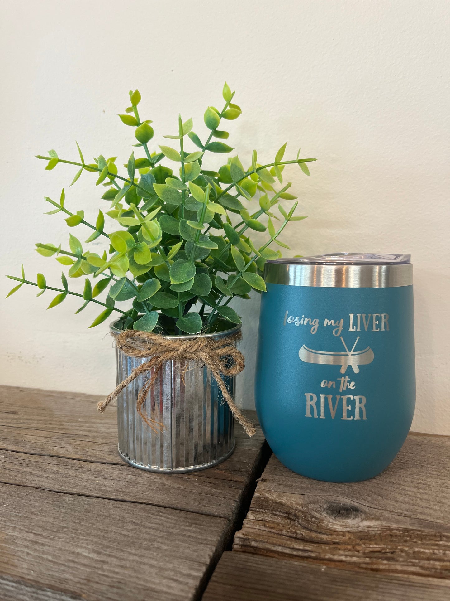 “Losing my Liver to the River” Wine Tumbler