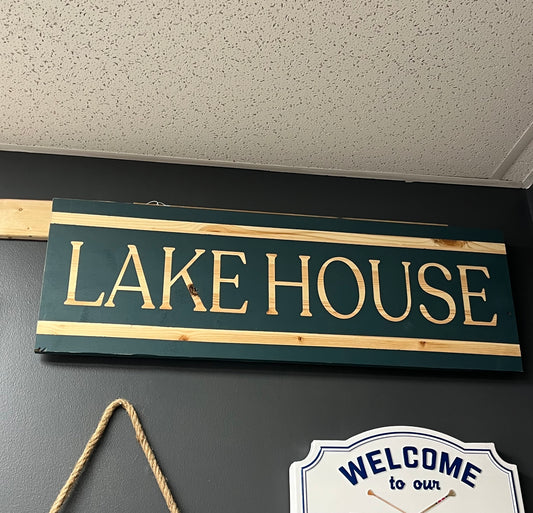 “Lake House” Custom Sign