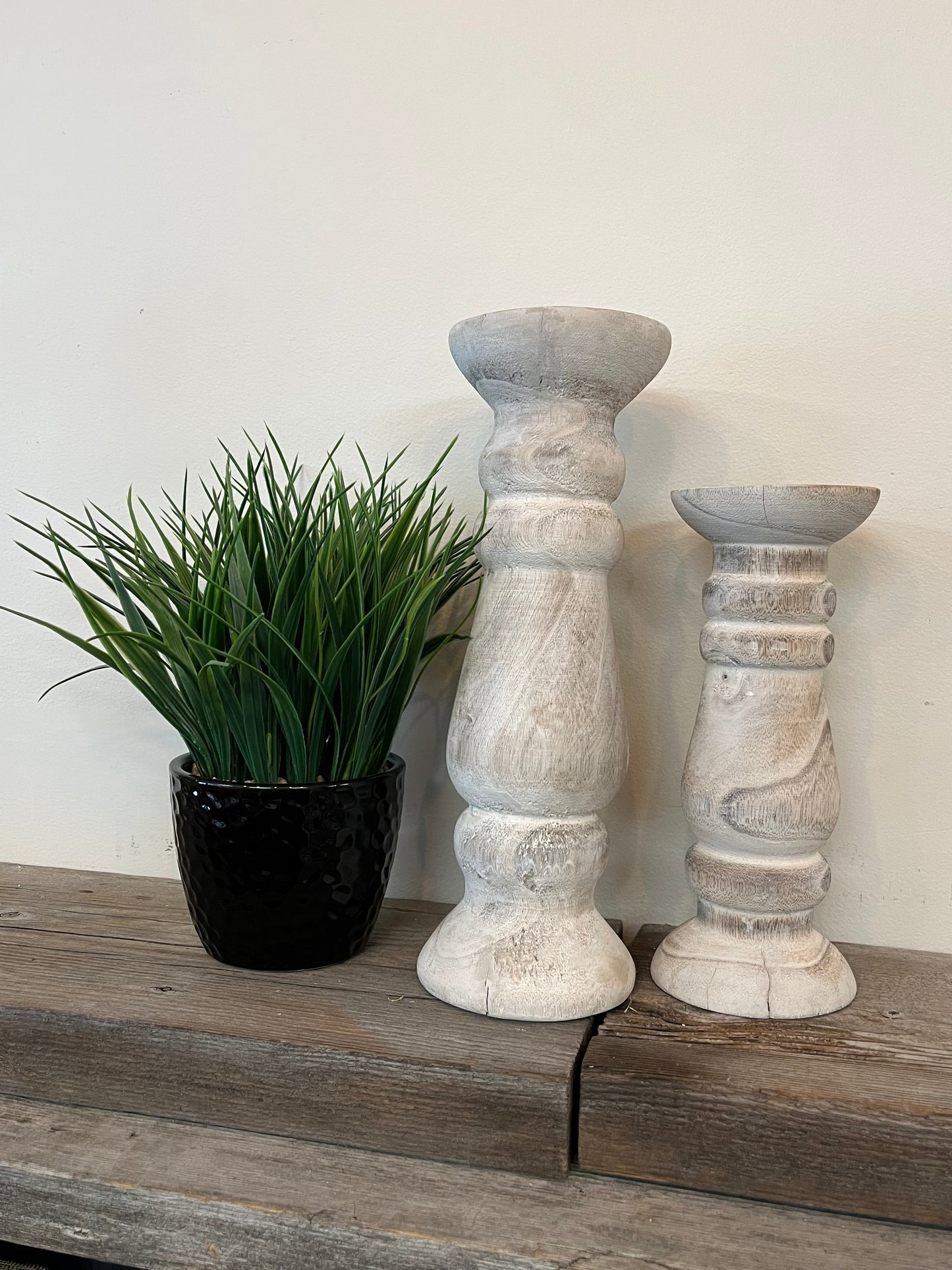 Wooden Candle Holder Large