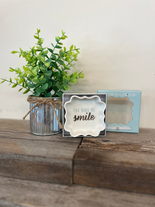“You make me smile” Trinket Dish