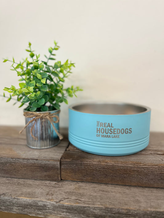 “The Real Housedogs of Mara Lake” Dog Bowls (Large)