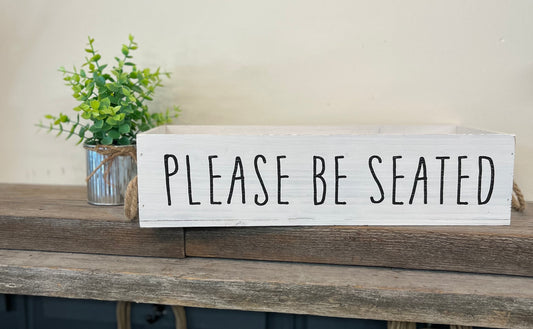 “Please be Seated” Bathroom Caddy