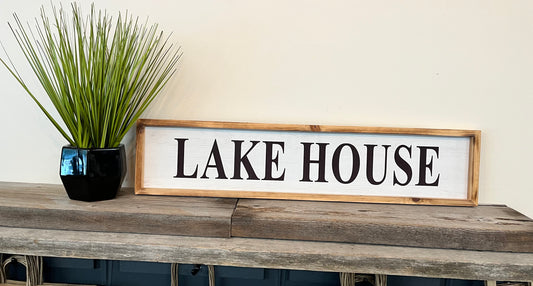 “Lake House” Hooked Wall Sign