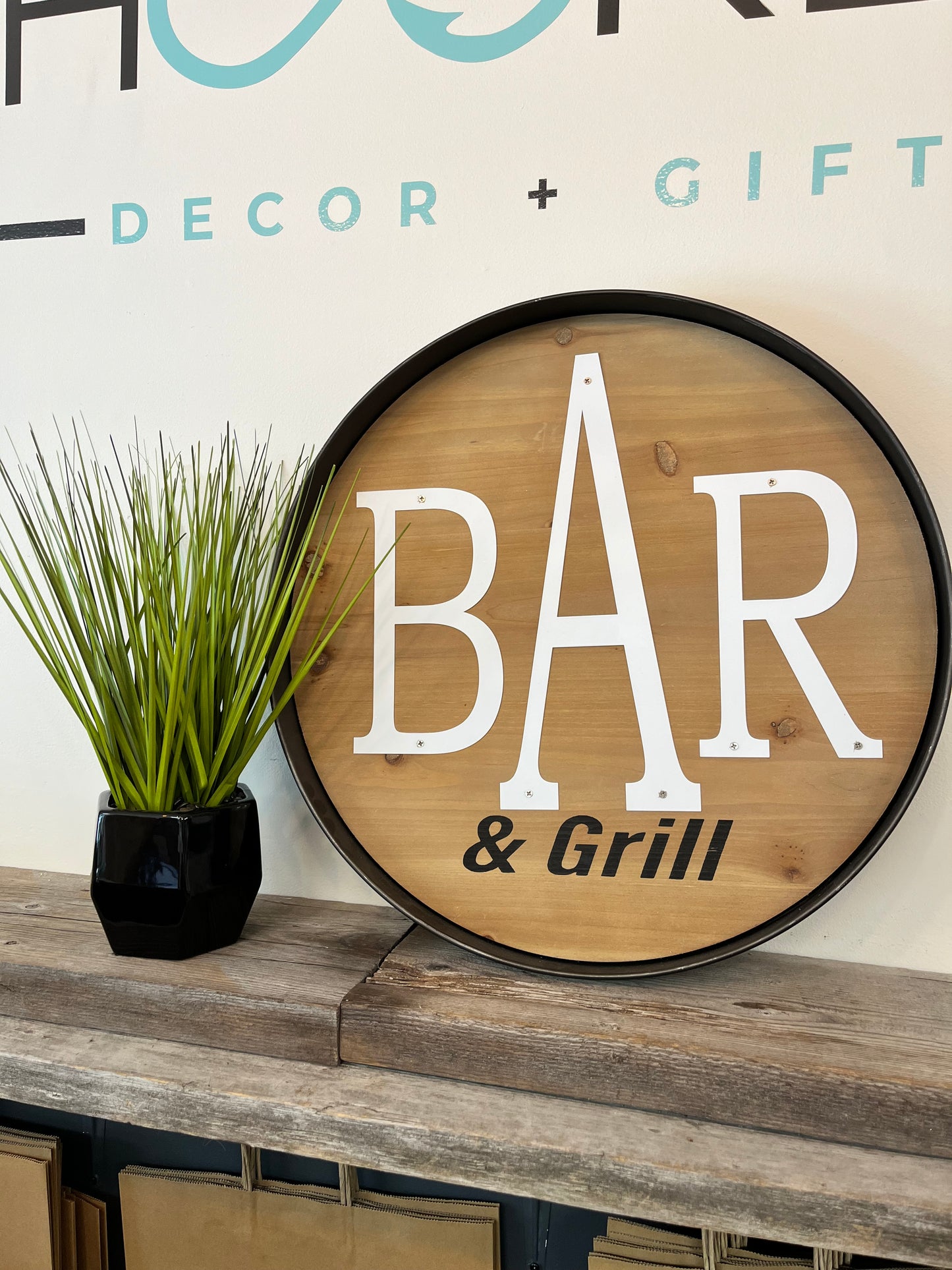“Bar & Grill” Metal Tray