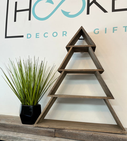 Wooden Christmas Tree Shelf