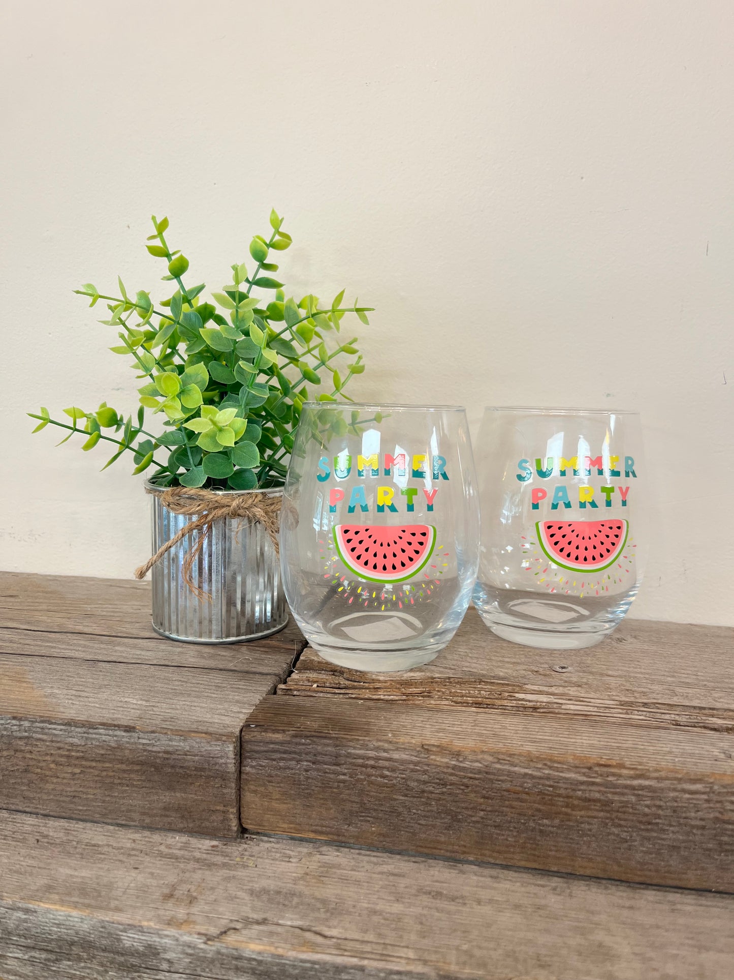 Wine Glasses “Summer Party”