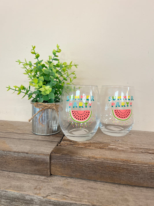 Wine Glasses “Summer Party”