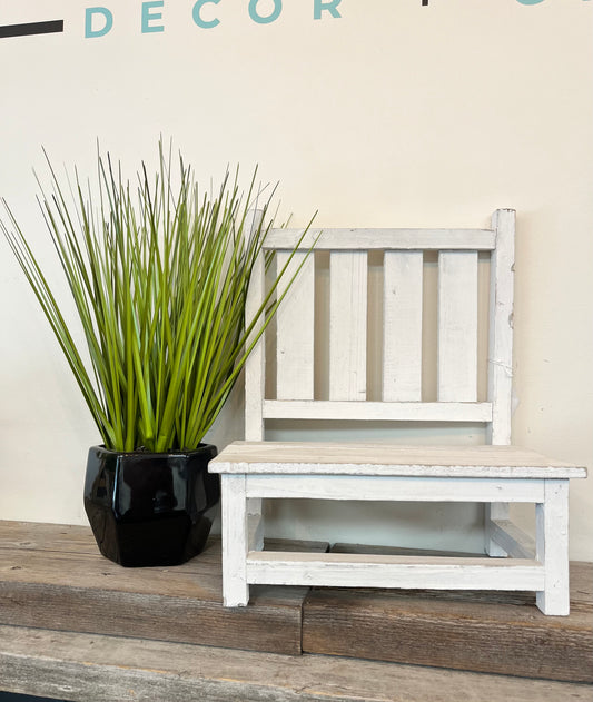 Wooden White Chair Decor