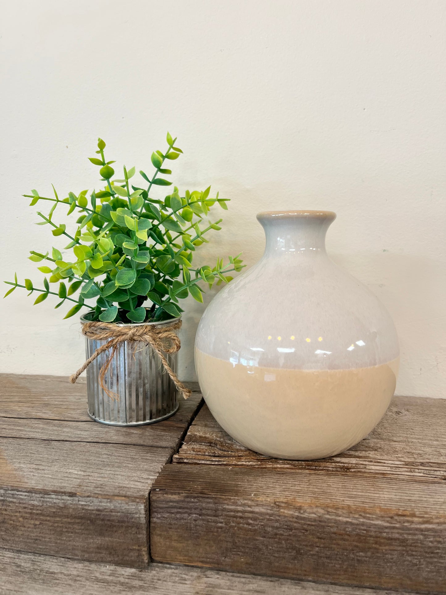 Vase Two Tone Beige