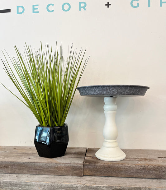 Metal Tray on Pedestal (Large)